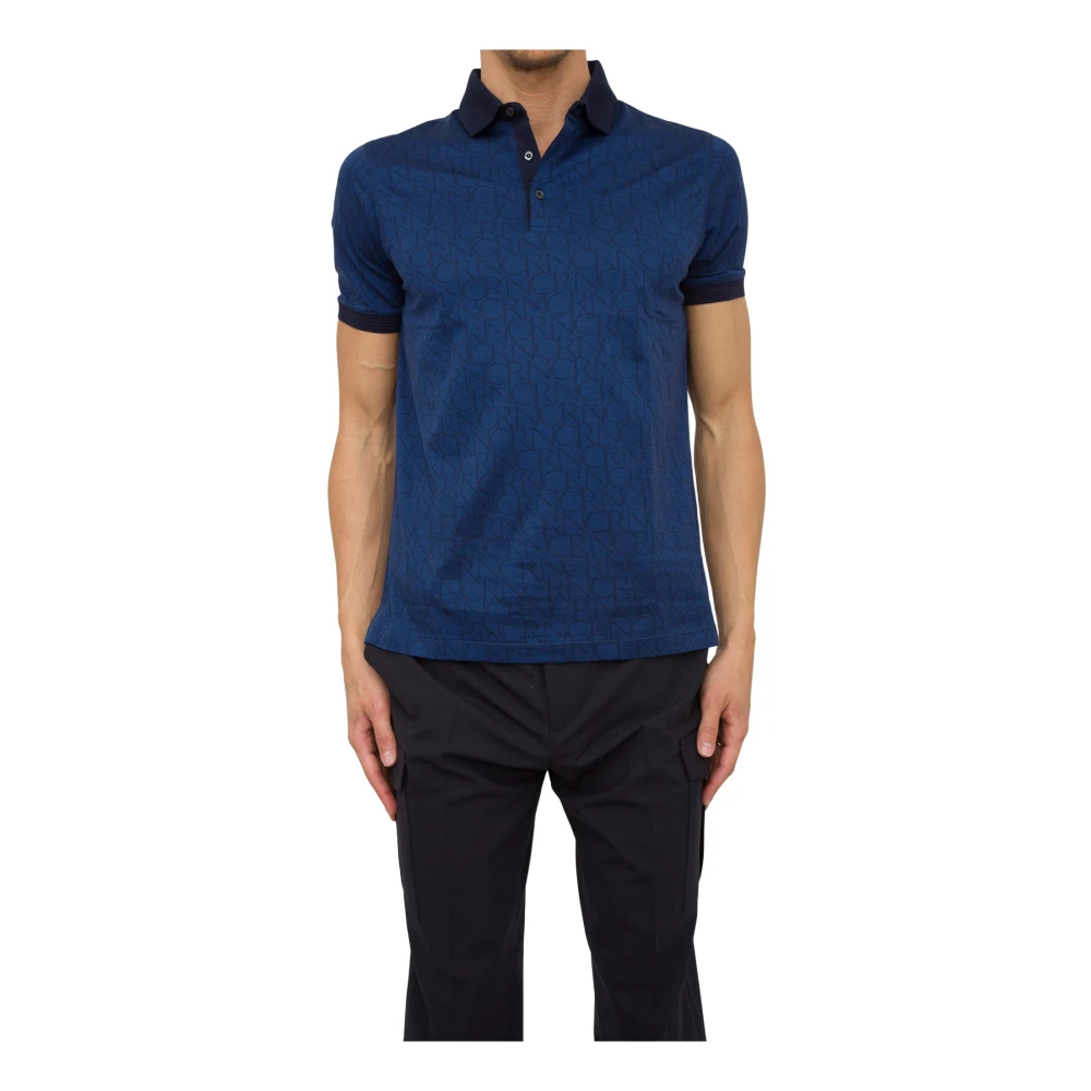 Corneliani Klassiek Polo Shirt voor Mannen Blue Heren