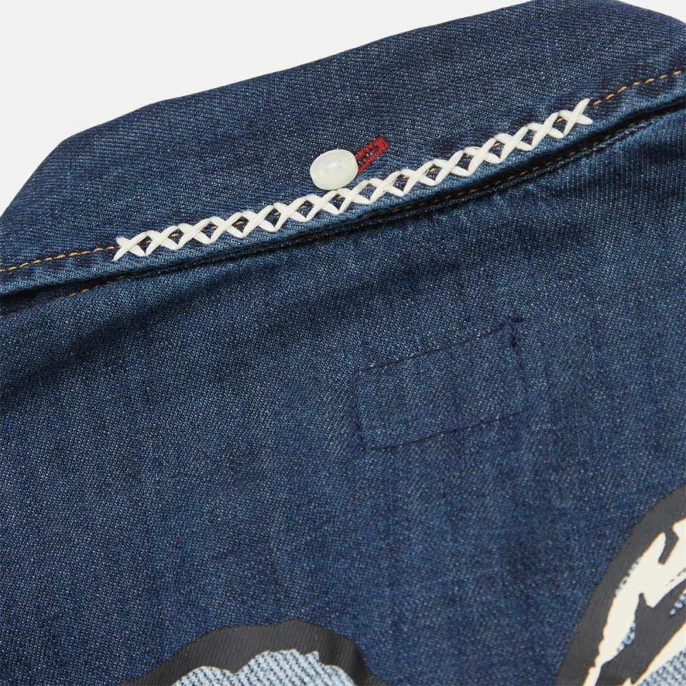 Evisu Indigo Denim Jack Regular Fit Blue Heren