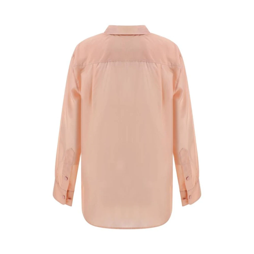 Zimmermann Zijden Halliday Manstyle Shirt Pink Dames