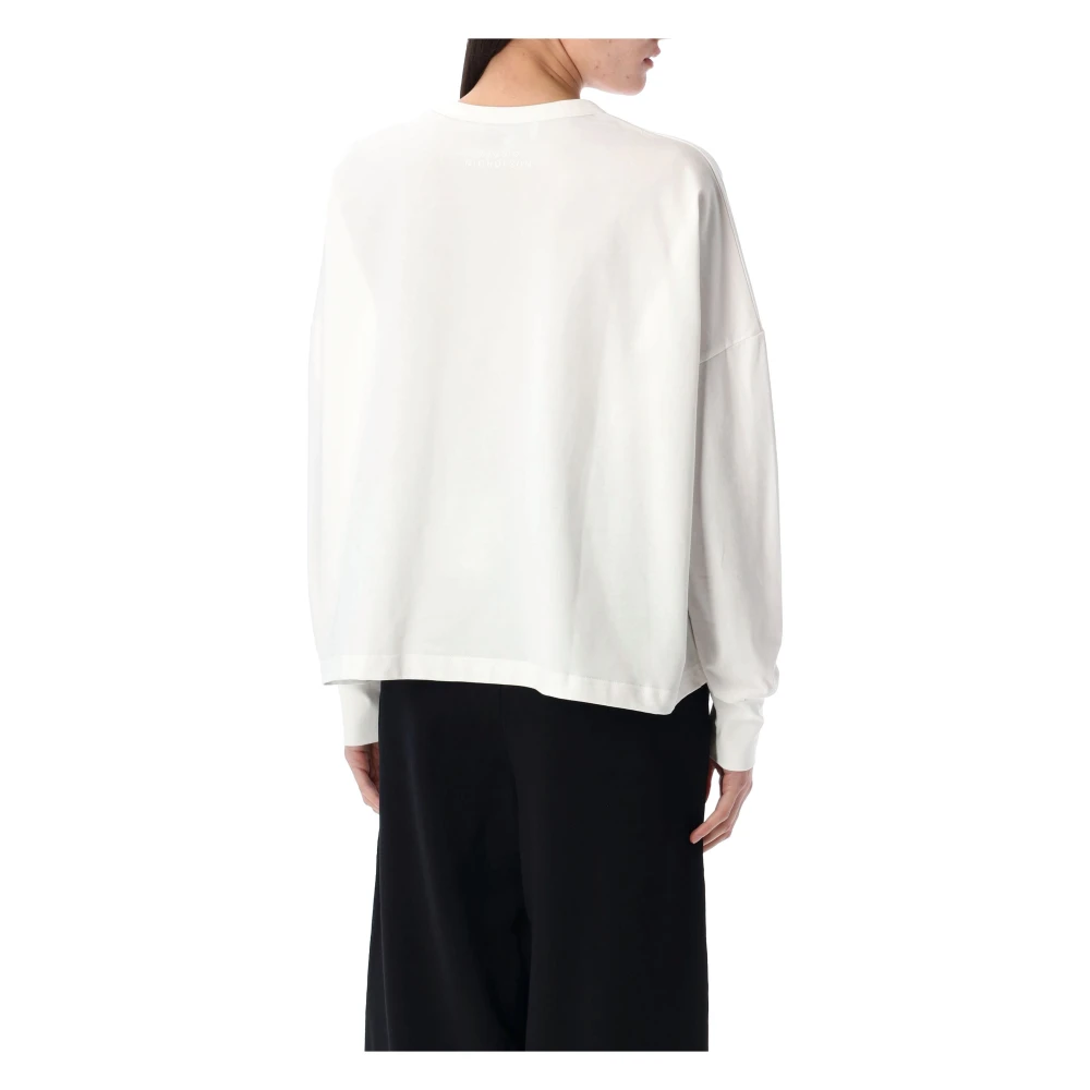 Studio Nicholson Wit Loop T-shirt met Stijlvolle Details White Dames