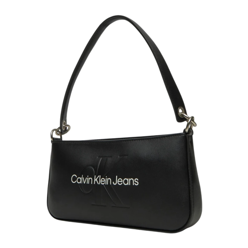 Calvin Klein Jeans Monogram Schoudertas Modern Print Black Dames