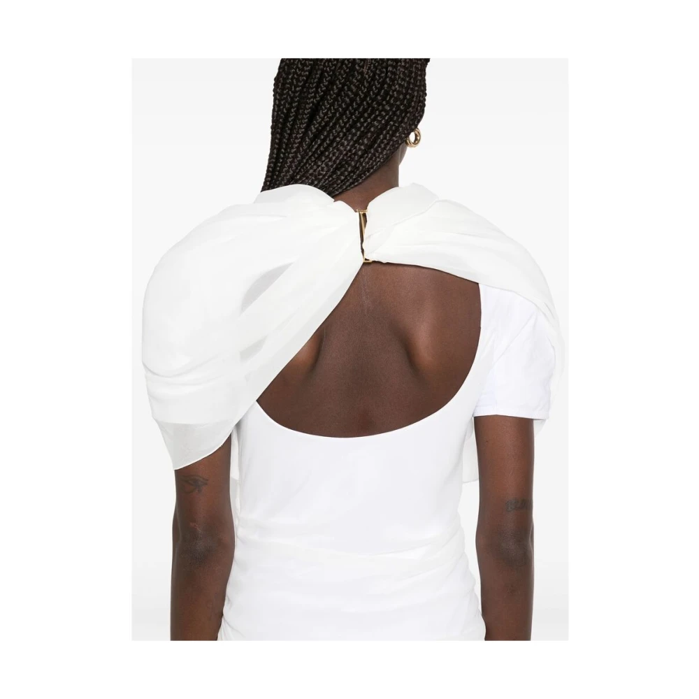 Jacquemus Witte Jurk met Uitsnijding White Dames