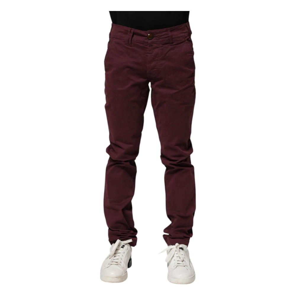 Cycle Men's Brown Slim Fit Jeans, W30, Maroon Skinny Fit Denim Jeans