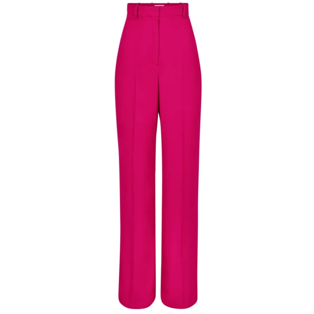 Nina Ricci Flared Wool Pants in Fuchsia Pink Dames