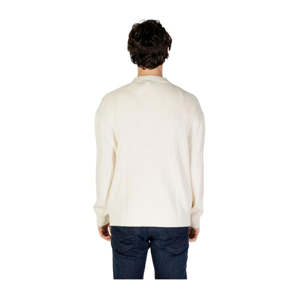 Calvin Klein Jeans Katoenen Gebreide Trui Beige Heren