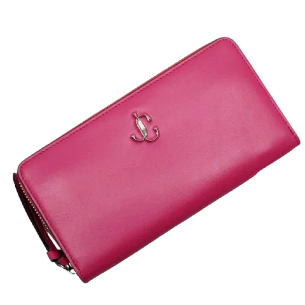 Jimmy Choo Pre-owned Leather wallets Pink Dames