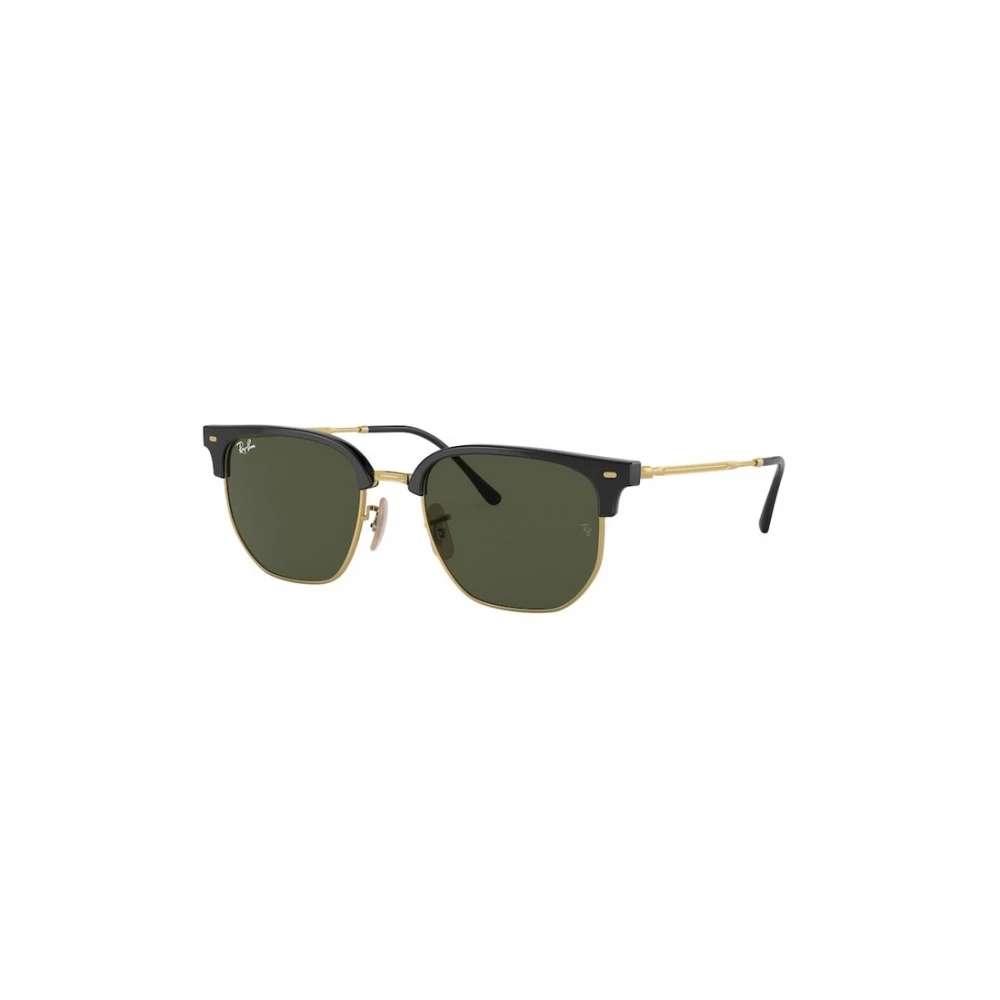 Ray-Ban Unisex Sunglass New Clubmaster - Frame color: Black On Gold, Lens color: Green - Image 7