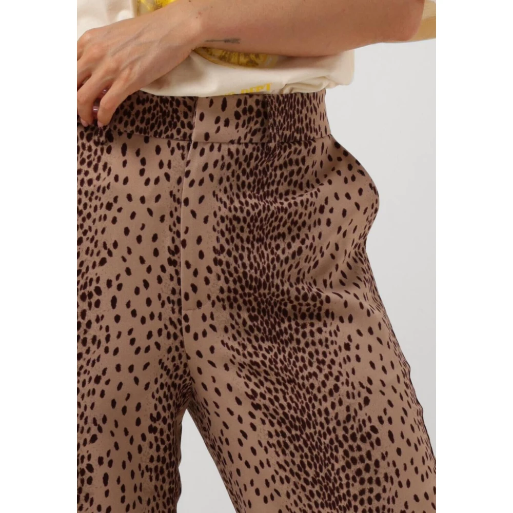 Refined Department Luipaardprint Broek Puck Brown Dames