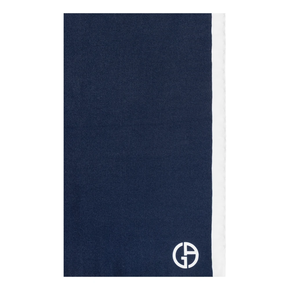 Giorgio Armani Zijden pochet Blue Heren