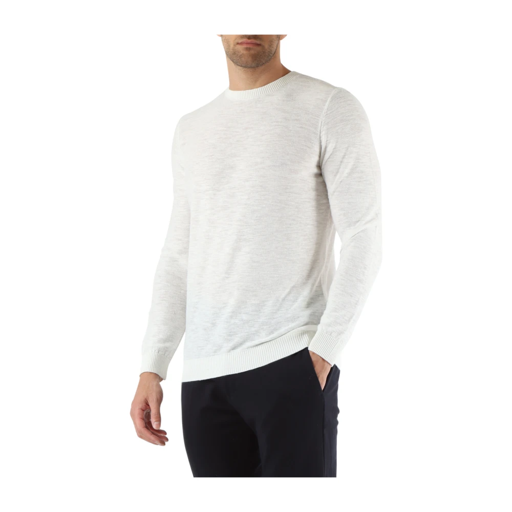 Antony Morato Regular Fit Linen Viscose Sweater White Heren