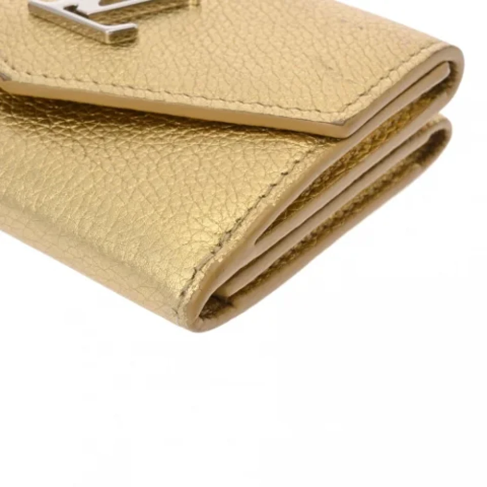 Louis Vuitton Vintage Pre-owned Leather wallets Yellow Dames