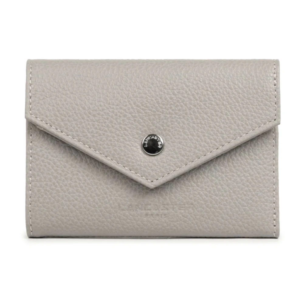 Lancaster Women's Gray Leather Cardholder With Snap Closure - Wallets & Cardholders - One Size - Accessories