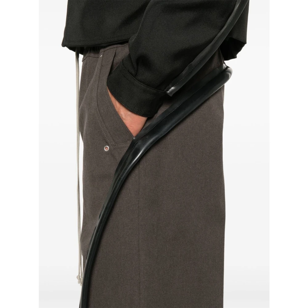 Rick Owens Wijde Pijp Bruine Katoenen Broek Brown Heren