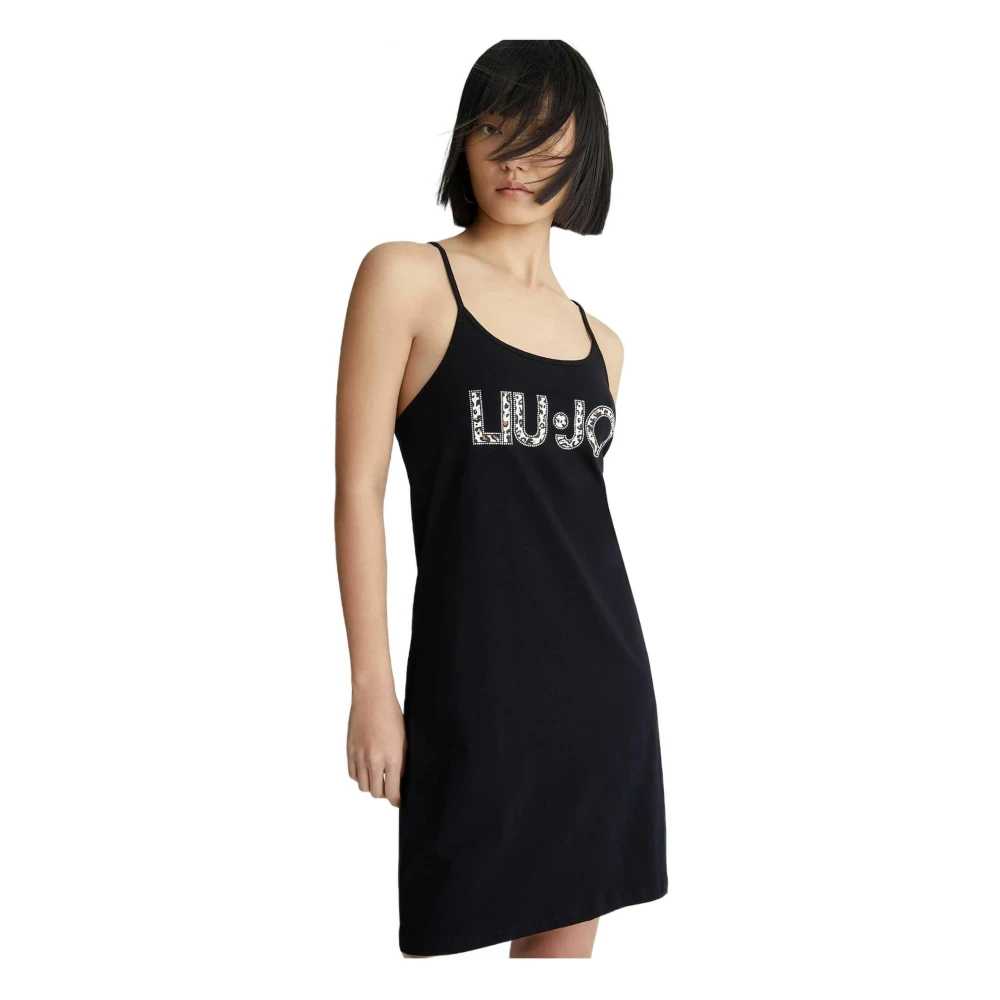 Liu Jo Stijlvolle Jersey Jurk Black Dames
