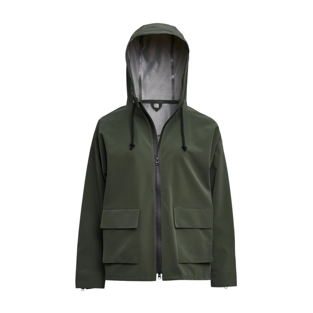 Stutterheim Matte Zip Regenjas Green Dames