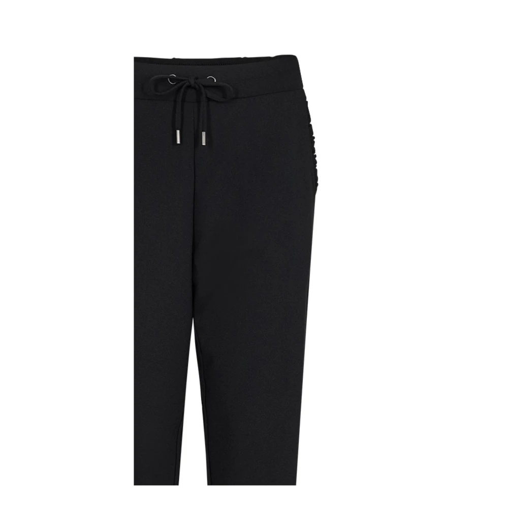 Soyaconcept Comfortabele zwarte broek met elastische taille Black Dames