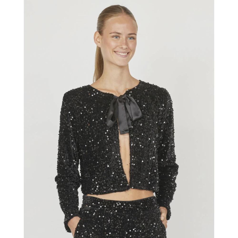 Sisters Point Elegante Blouse Nell-Top.ls Black Dames