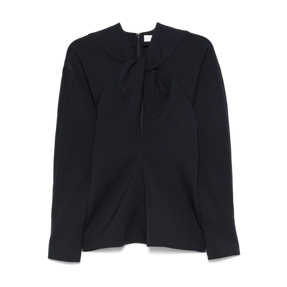 Victoria Beckham Women's Blue Blouses, Xs, Twist Detail Blouse