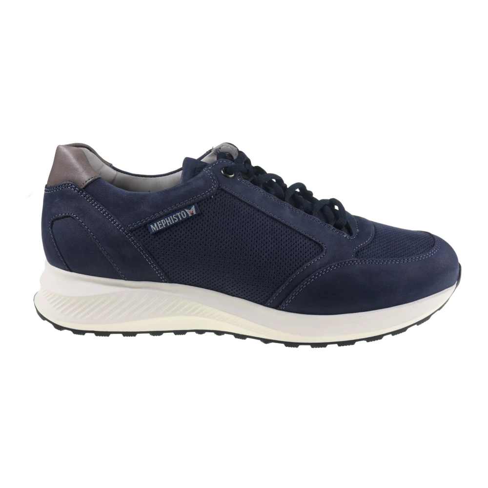 Mephisto Blauwe Herensneaker Doyle Stijl Heren Schoenen