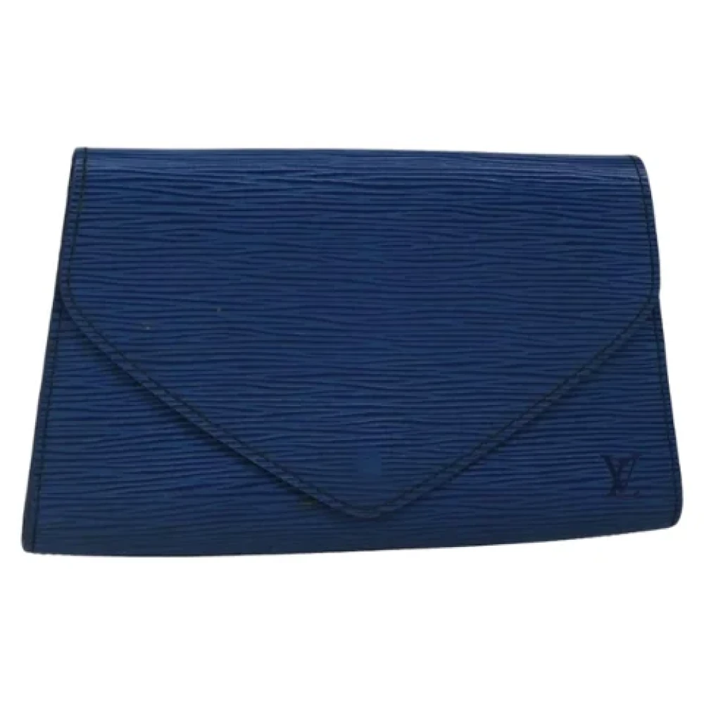 Louis Vuitton Vintage Pre-owned Leather clutches Blue Dames