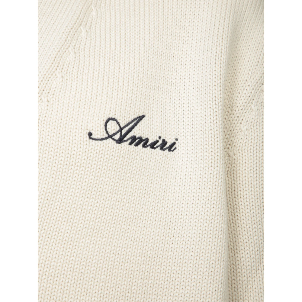 Amiri Witte Geribbelde Vest Trui White Heren