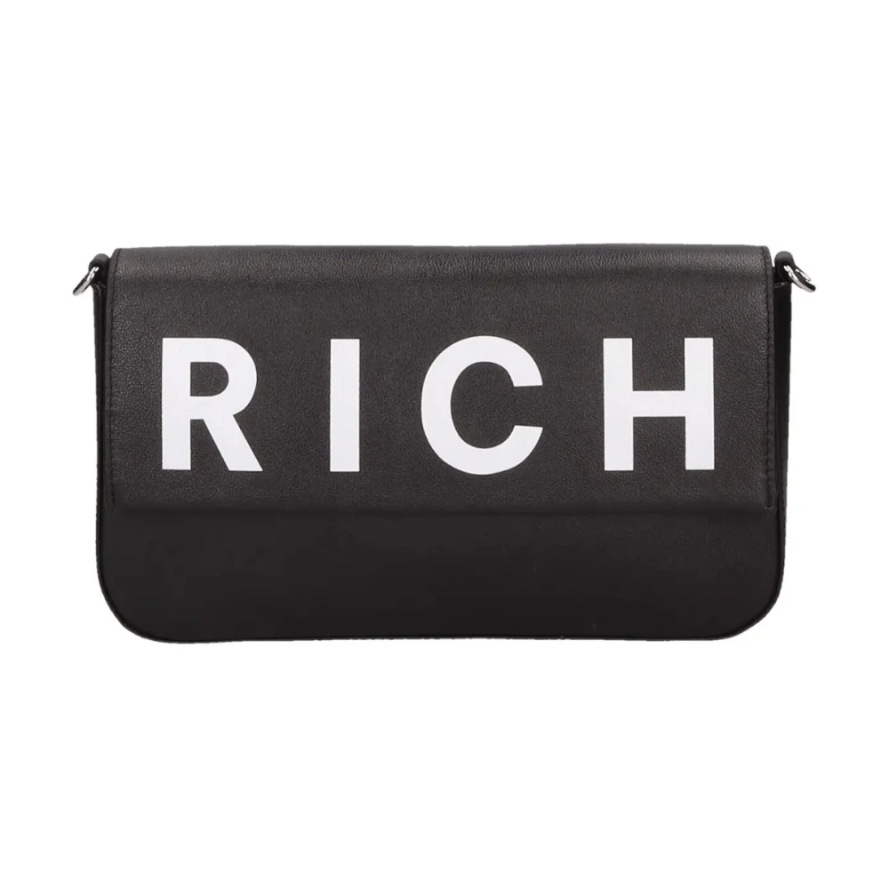 John Richmond Zwarte handtas met voorlogo Black Dames