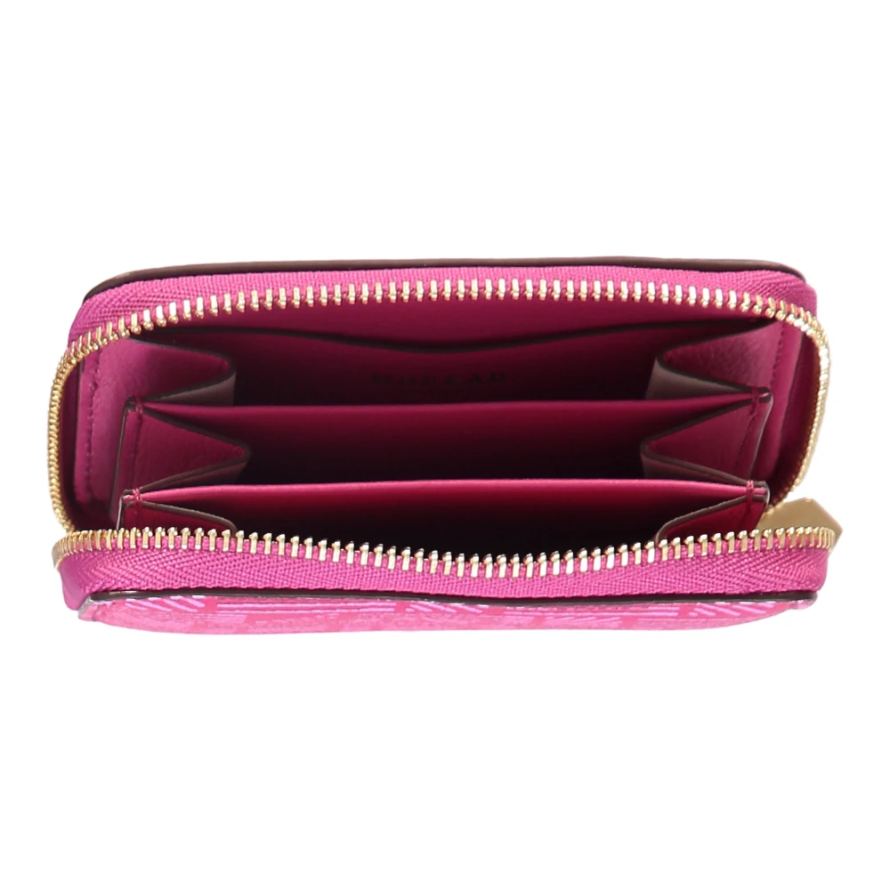Moreau Paris Korrelig Leren Ritsportemonnee Pink Dames