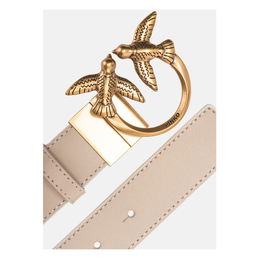 pinko Love Berry Monogram Debossed Riem White Unisex