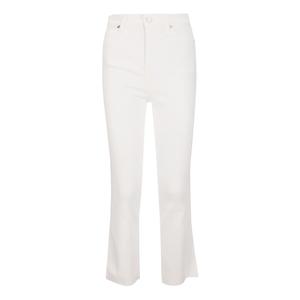 7 For All Mankind Slim Kick Boot-Cut Jeans White Dames