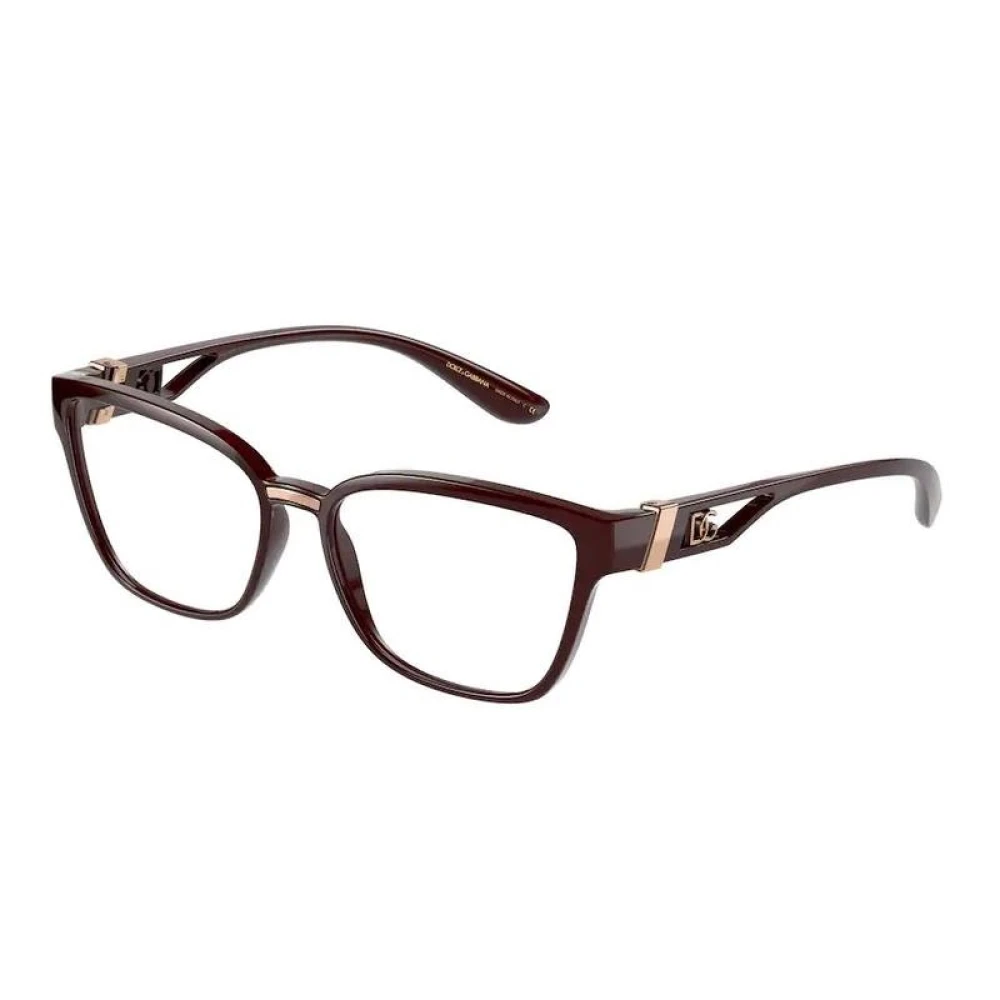 Dolce & Gabbana , Glasses, Male, Brown, 53 Mm, Sleek Bordeaux Transparent Frame Gles