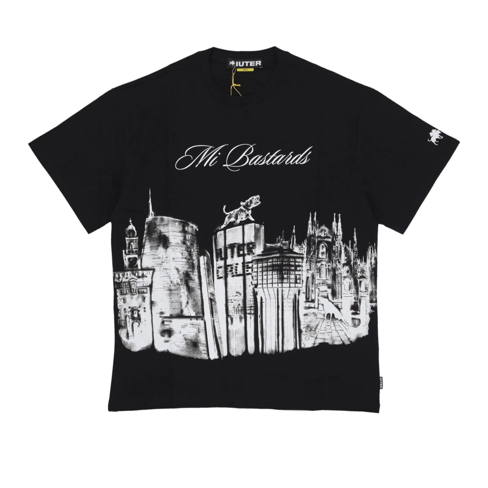 Iuter Zwarte Skyline Tee Club Dogo Black Heren