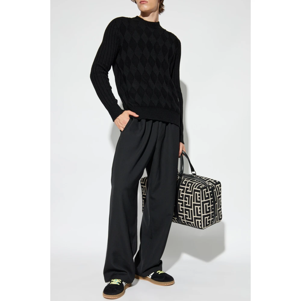 Balmain Trui met Logopatch Black Heren
