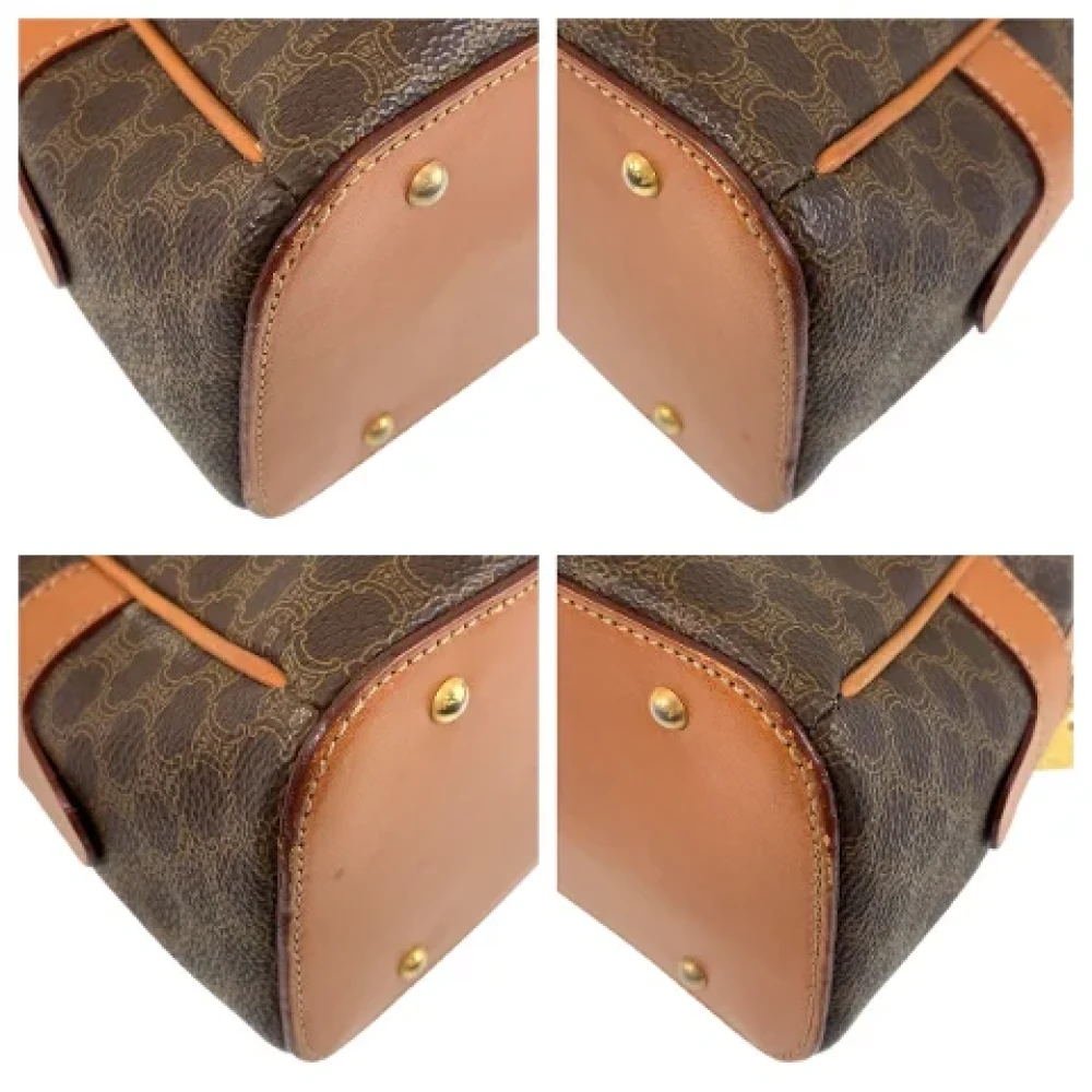 Celine Vintage Pre-owned Canvas handbags Brown Dames
