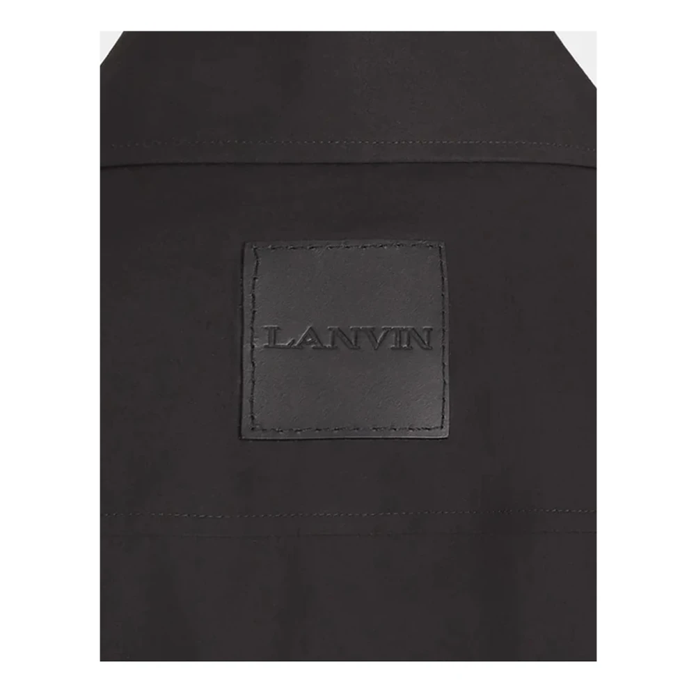Lanvin Zwarte Katoenen Oversized Shirt Black Heren