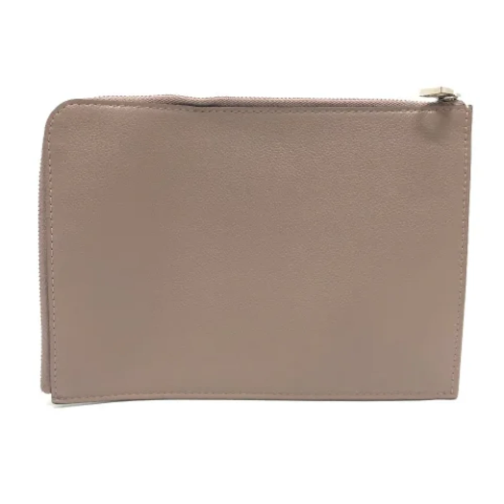 Louis Vuitton Vintage Pre-owned Leather clutches Beige Dames