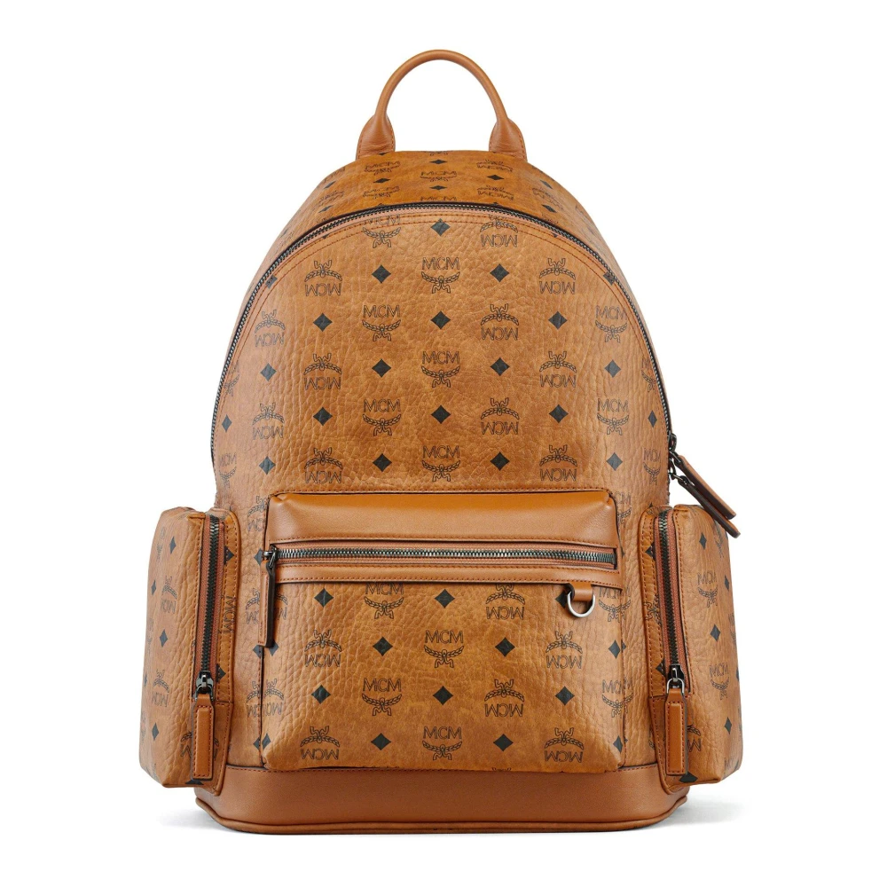 MCM Stark Rugzak in Visetos Brown Unisex