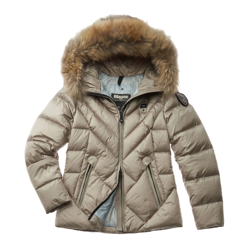 Blauer Nylonjas met stijl 24Wbldc03051 Gray Dames