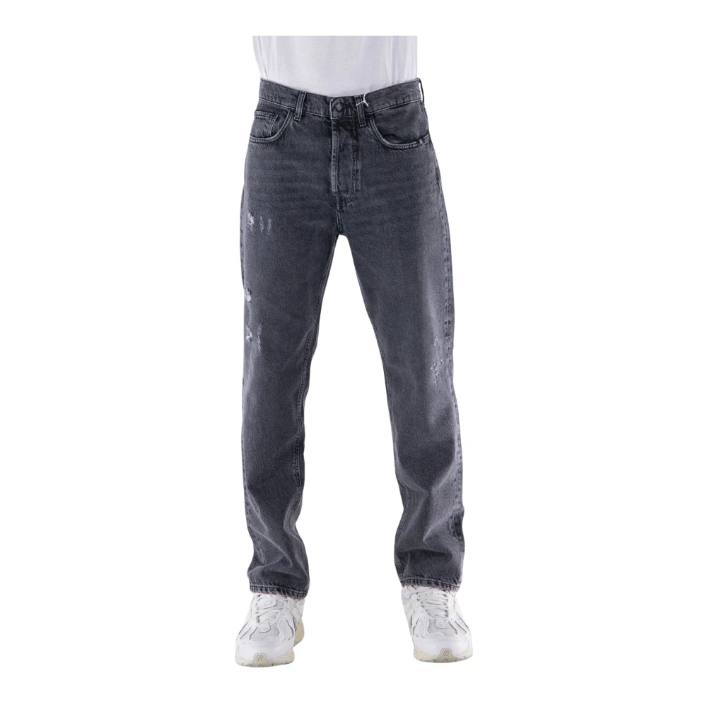 Amish Straight Jeans Gray Heren