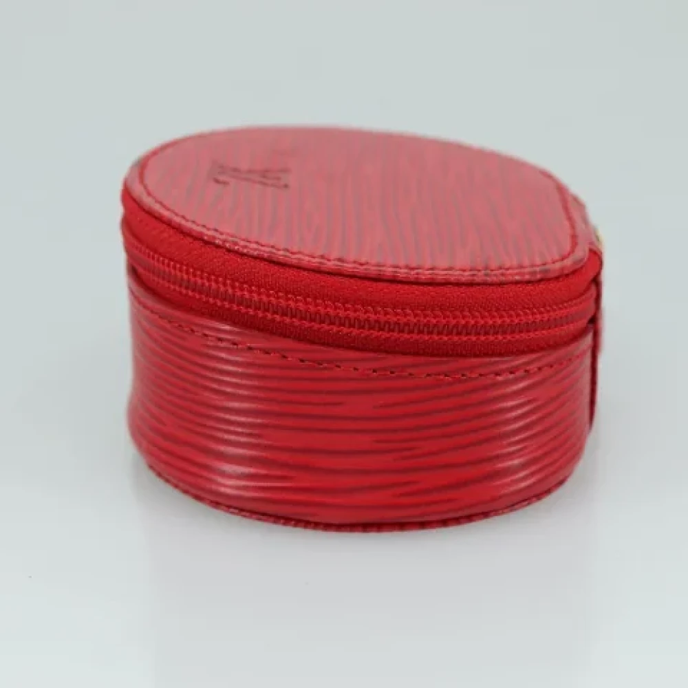 Louis Vuitton Vintage Pre-owned Leather pouches Red Dames