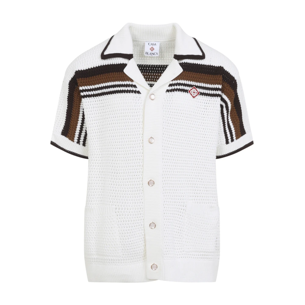 Casablanca Men's Multicolor Crochet Short Sleeve Shirt - Short Sleeve Shirts - Xl - Shirts