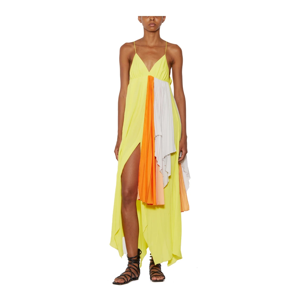 Unravel Project Maxi -jurken Yellow Dames