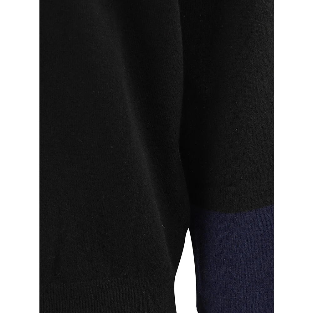Comme des Garçons V-hals Trui met Kleurdetail Black Heren