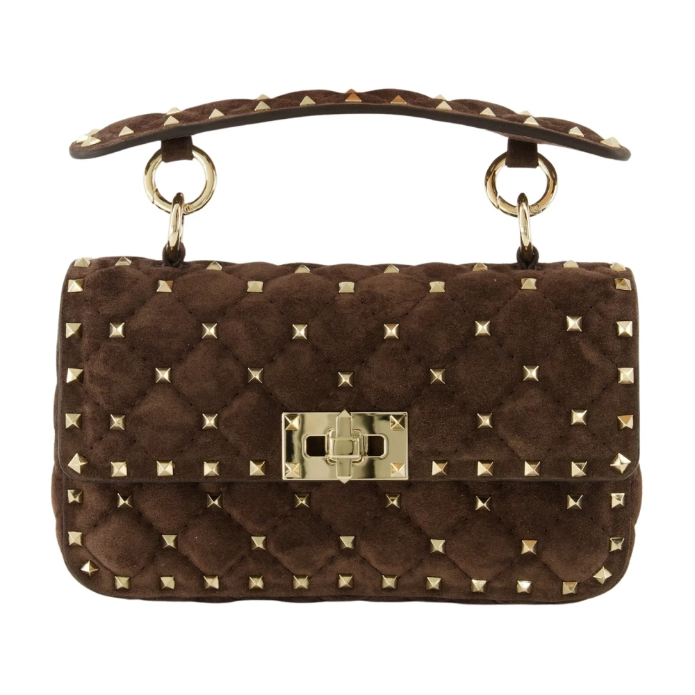 Valentino Garavani Vrouw Bruin Tassen Dames, One Size, Leer, Rockstud Spike Small Bag