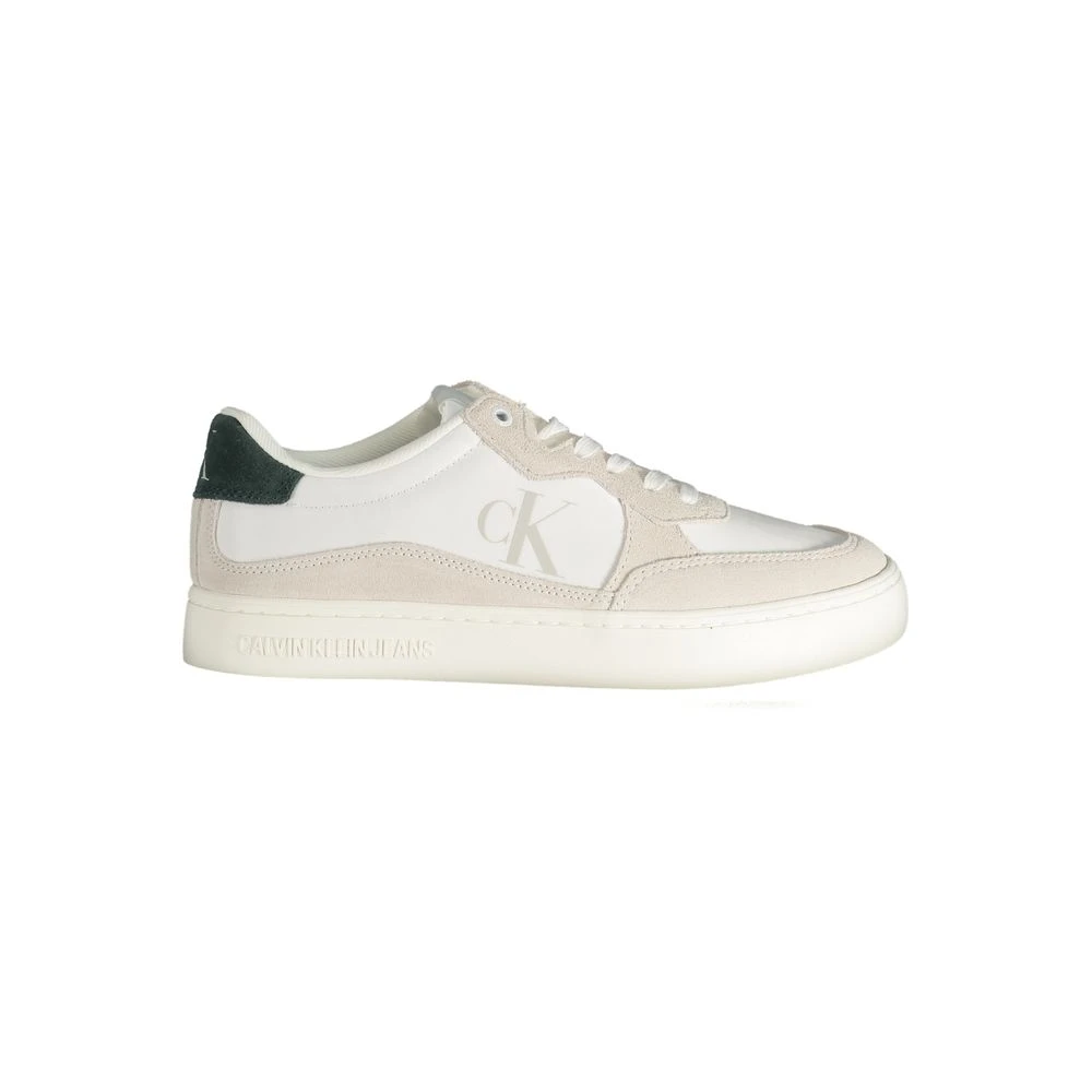 Calvin Klein Men's White Leather Sneaker