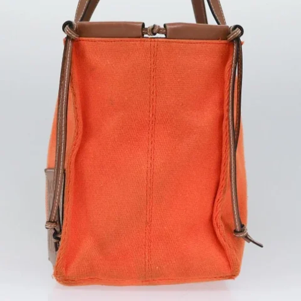 Loewe Pre-owned Canvas handbags Orange Dames