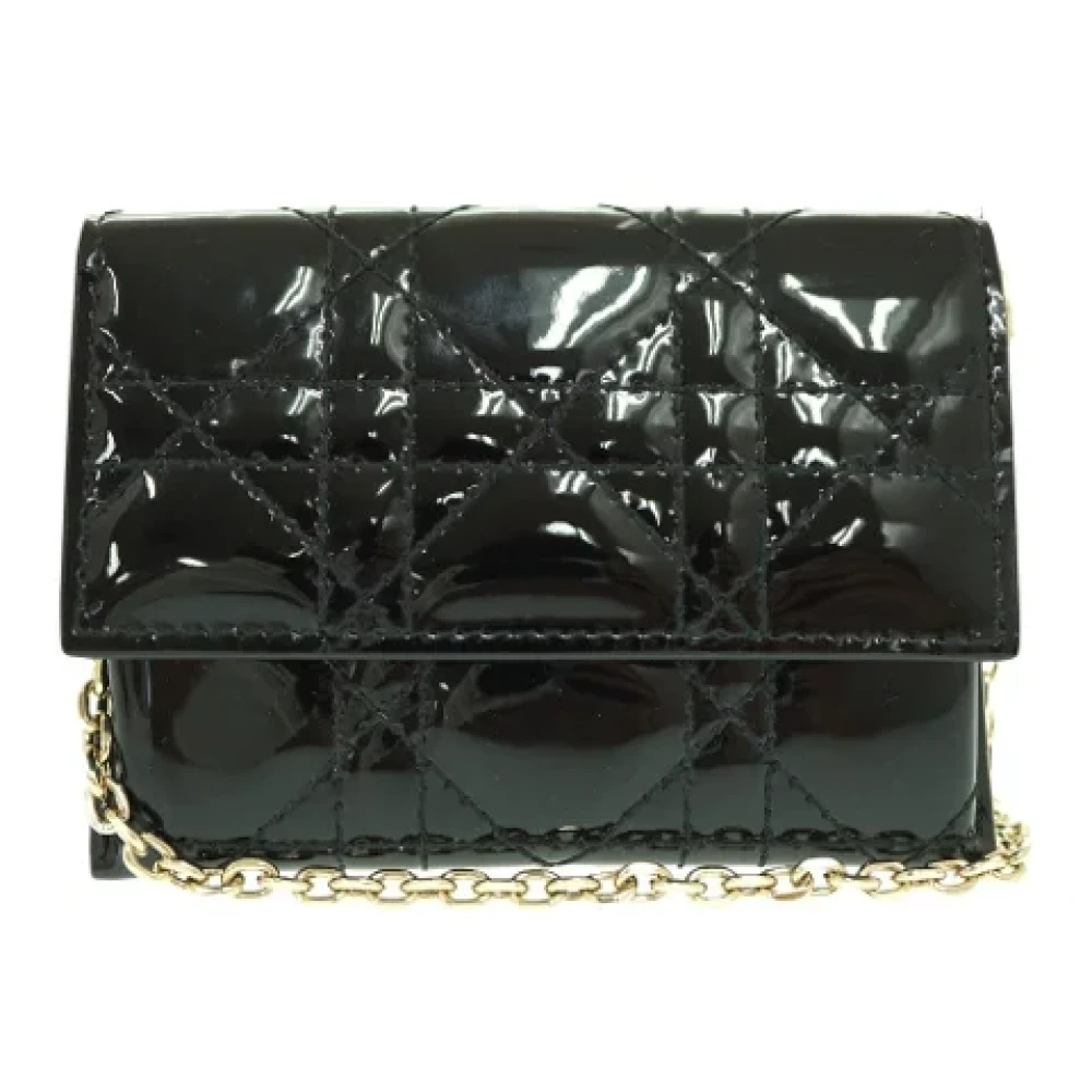 Dior Vintage Pre-owned Leather shoulder-bags Black Dames