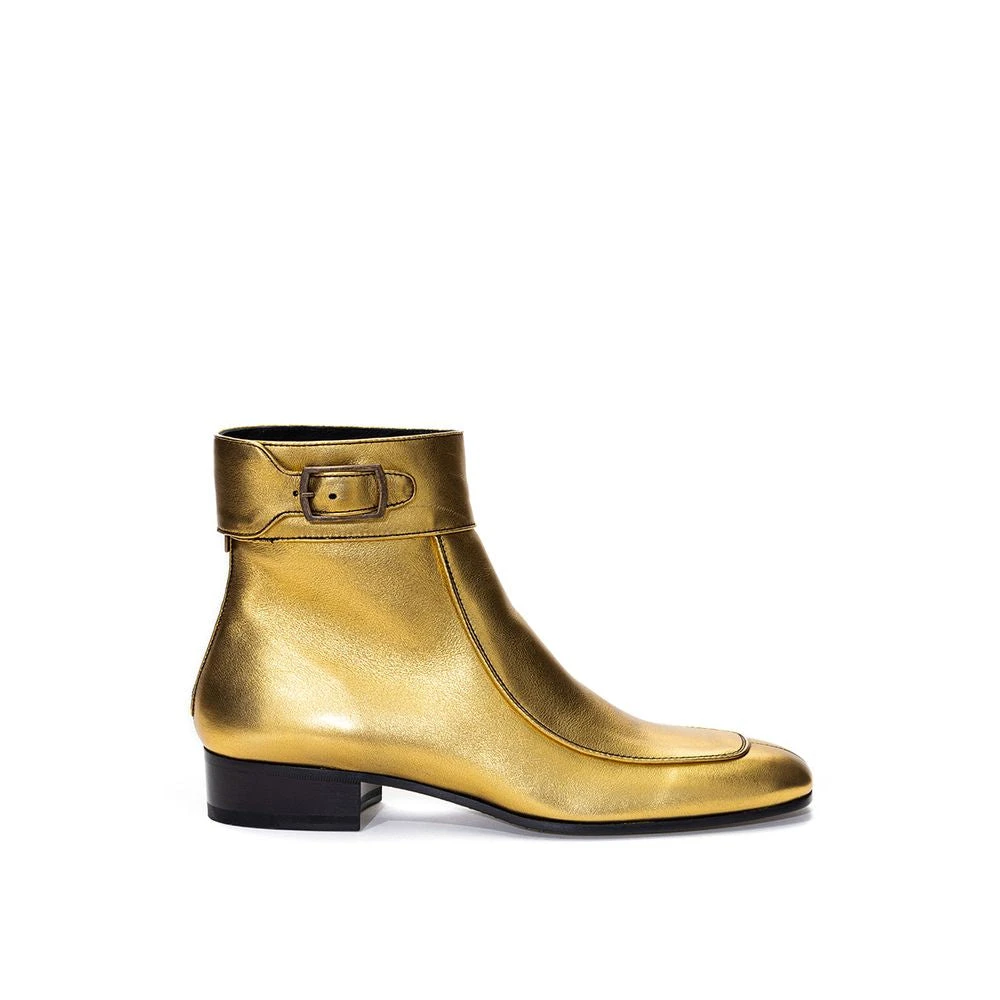 Saint Laurent Women's Gold Leather Boots