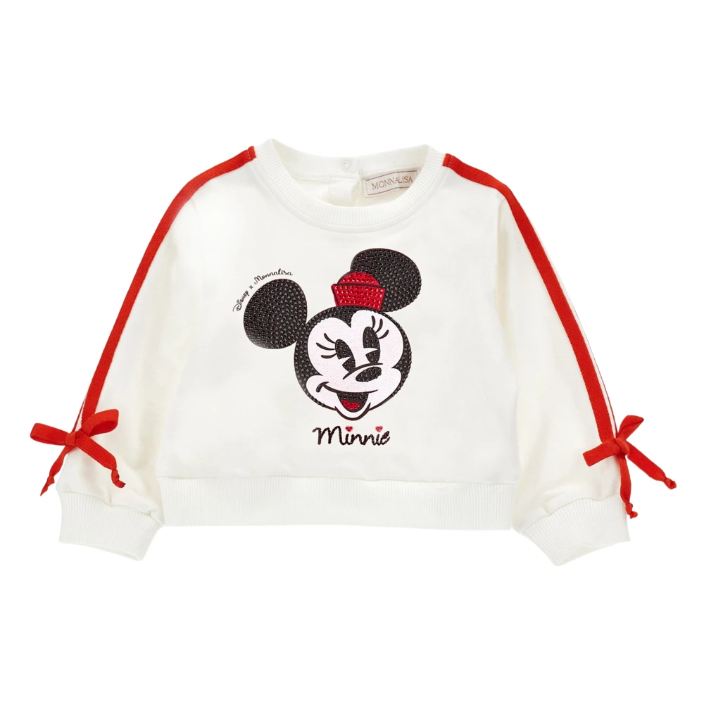 Monnalisa Girls Beige Minnie Mouse Sweatshirt - Kids Sweatshirts - 2 Y - Kids