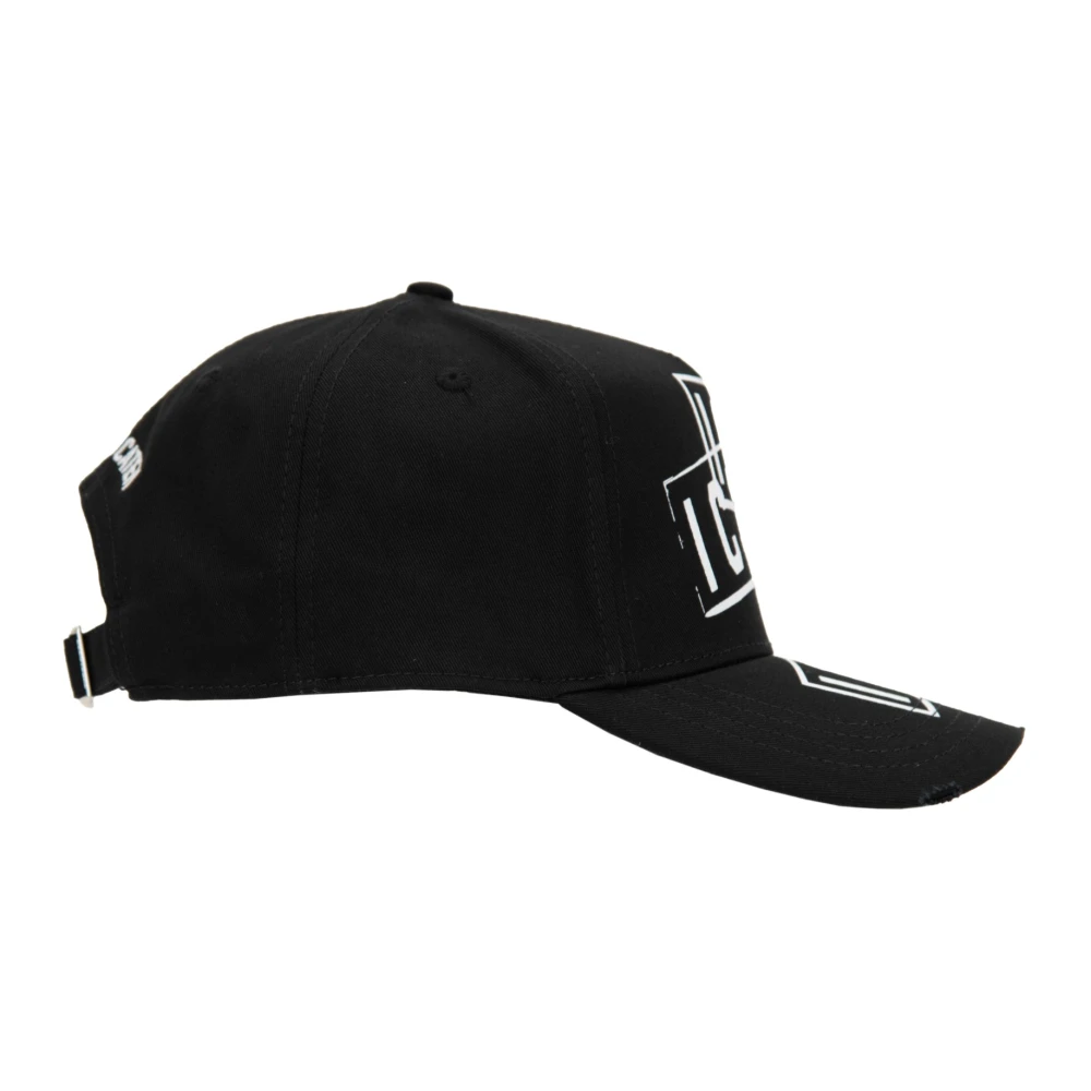 Dsquared2 Icon Baseballpet met gesp sluiting Black Unisex