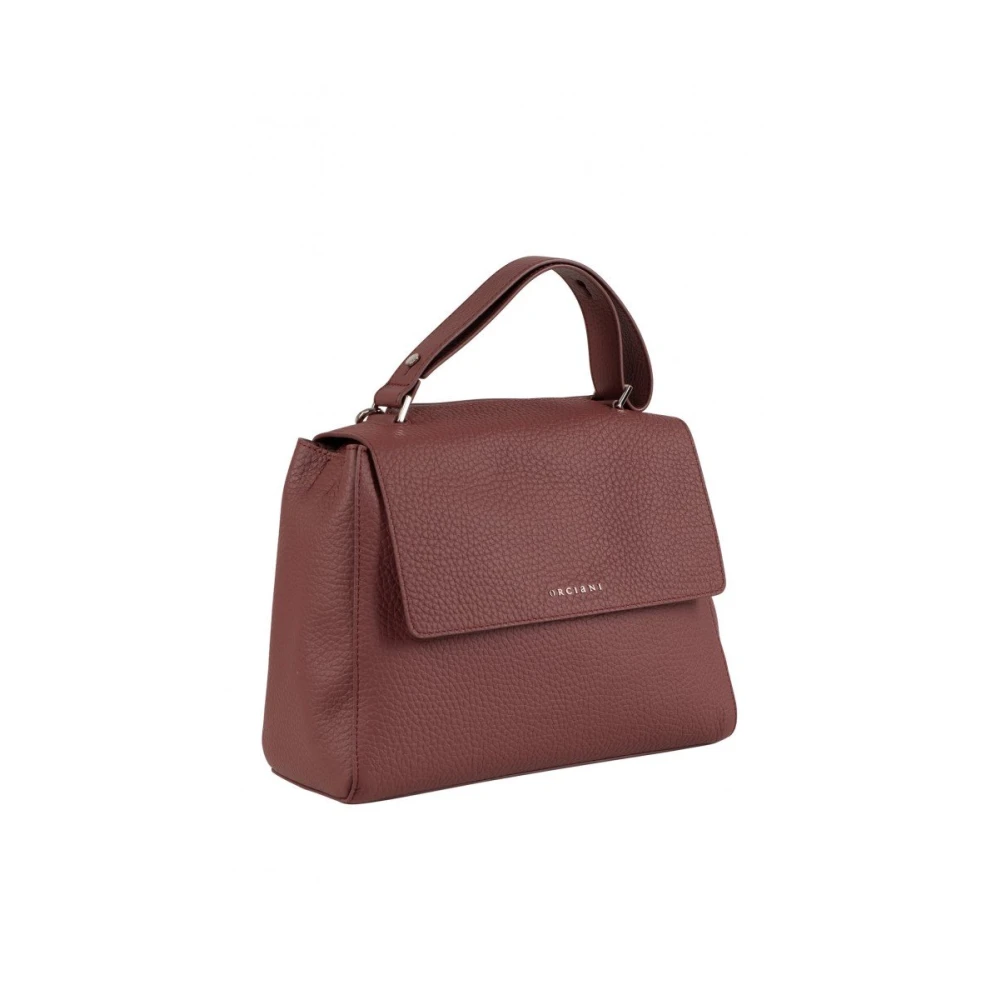 Orciani Dames Leren Handtas Sveva Medium Brown Dames